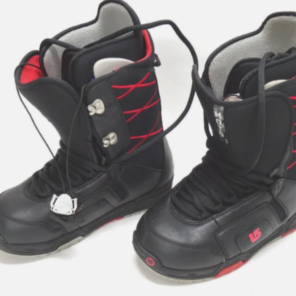 BURTON MOTO WOMENS WOMEN'S US sz6 SNOWBOARD BOOTS BLACK RED RS 41052